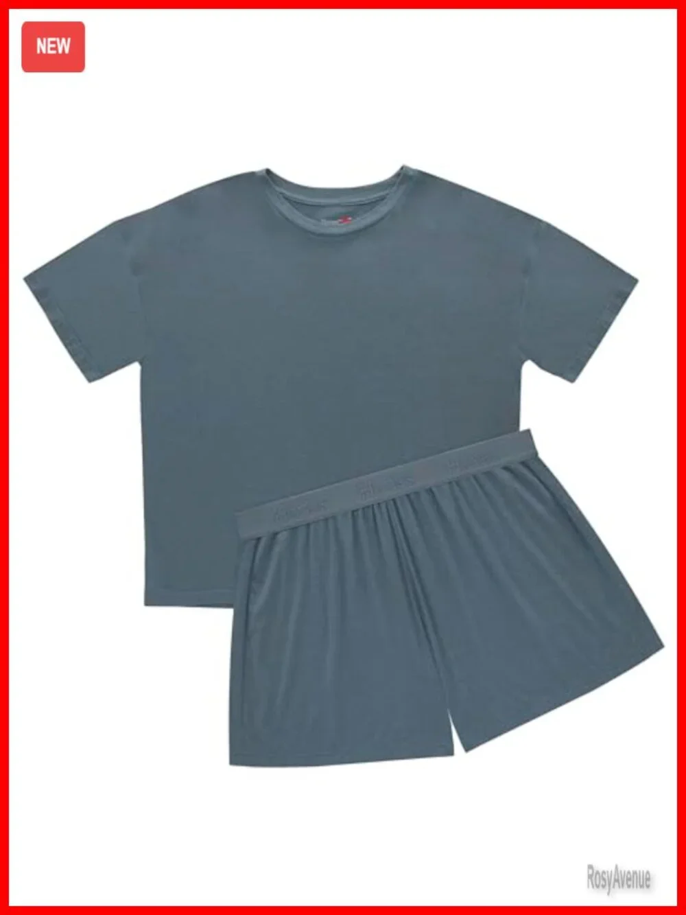 Women's Pajama Set - Cotton Blend - Short Sleeve - Lounge Shorts